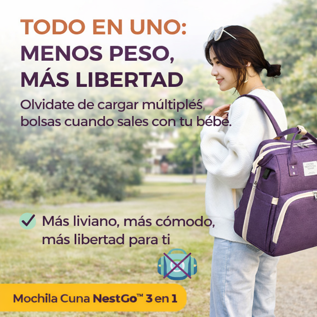 NestGo™ | Mochila Cuna 3 en 1 para Bebé