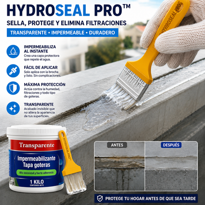 HydroSeal Pro™ | Impermeabilizante Transparente Antigoteras 1 kilo