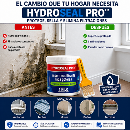 HydroSeal Pro™ | Impermeabilizante Transparente Antigoteras 1 kilo