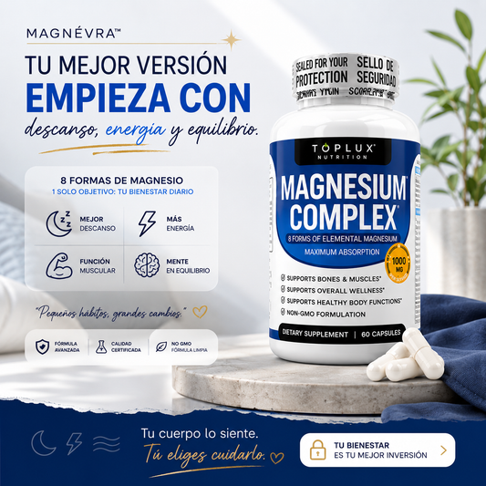 Magnévra™ Complejo de Magnesio 8X | 1000 mg | Máxima Absorción
