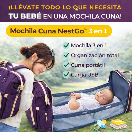 NestGo™ | Mochila Cuna 3 en 1 para Bebé