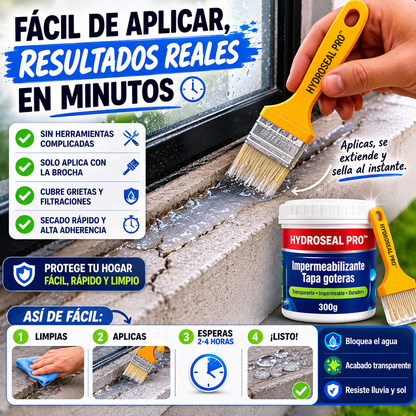 HydroSeal Pro™ | Impermeabilizante Transparente Antigoteras