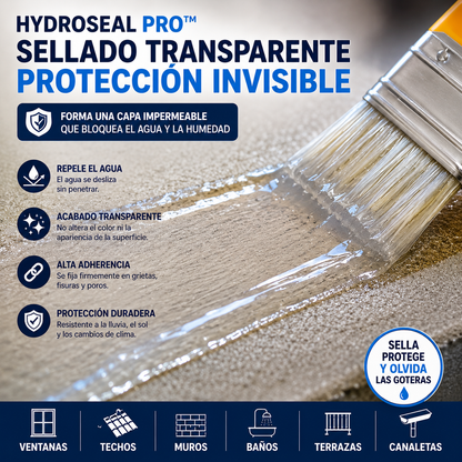 HydroSeal Pro™ | Impermeabilizante Transparente Antigoteras