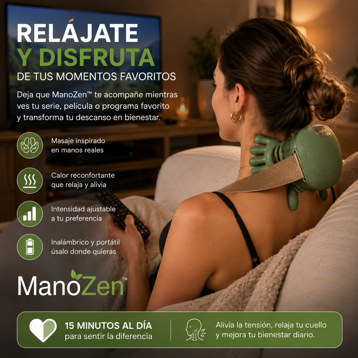 ManoZen™ | Masajeador Cervical de Presión Profunda