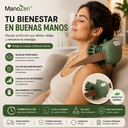 ManoZen™ | Masajeador Cervical de Presión Profunda