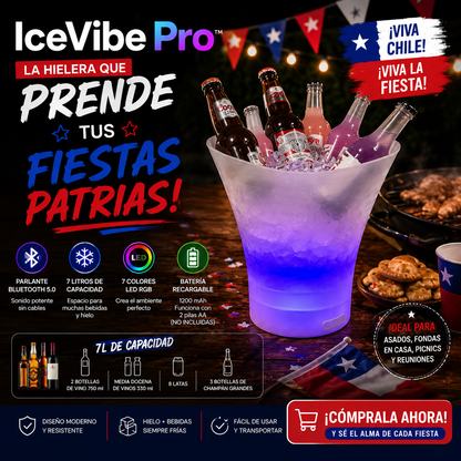 IceVibe Pro™ - Hielera con luz y parlante